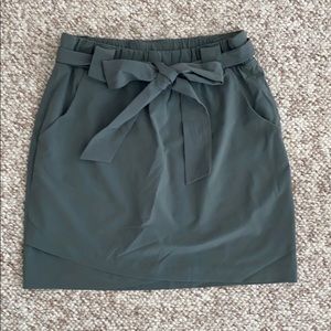 Athleta army green tennis skirt